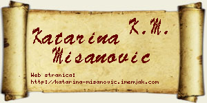 Katarina Mišanović vizit kartica